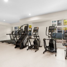 fitness center with ample space