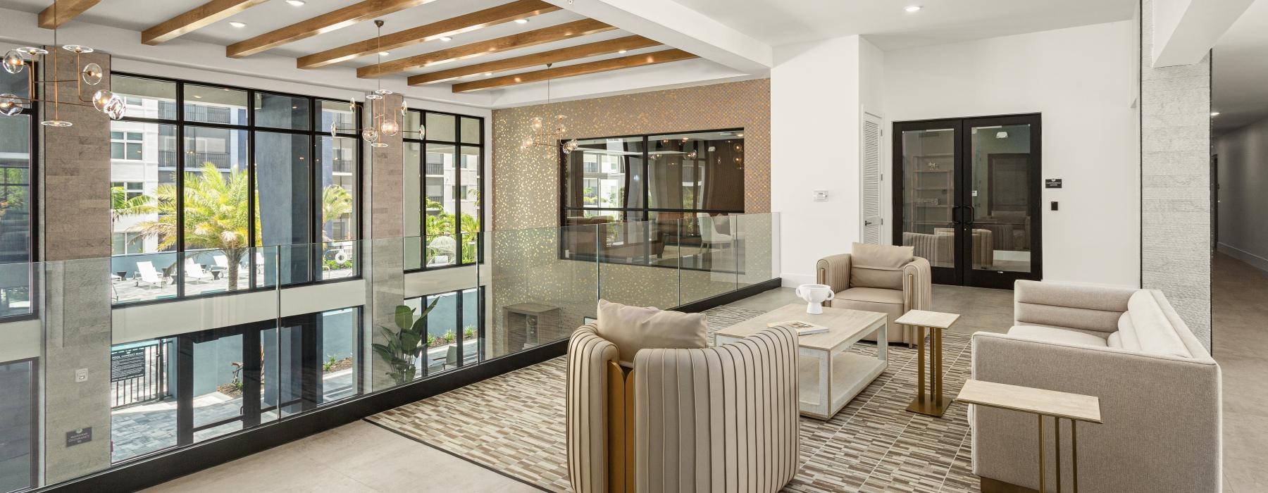 a modern looking living room